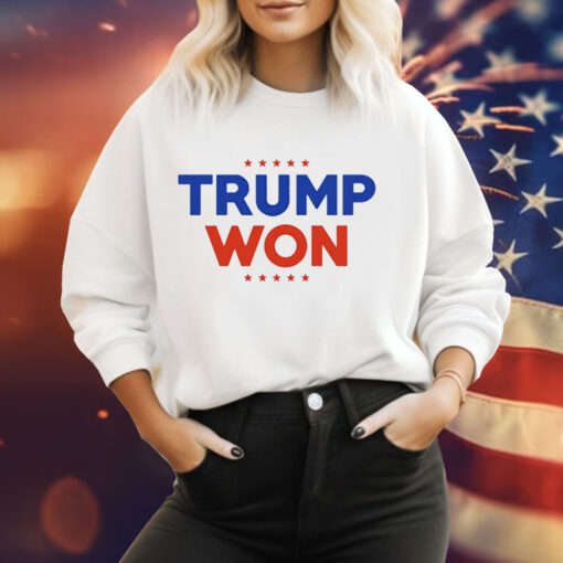 Travis Kelce wearing Trump won Tee Shirt