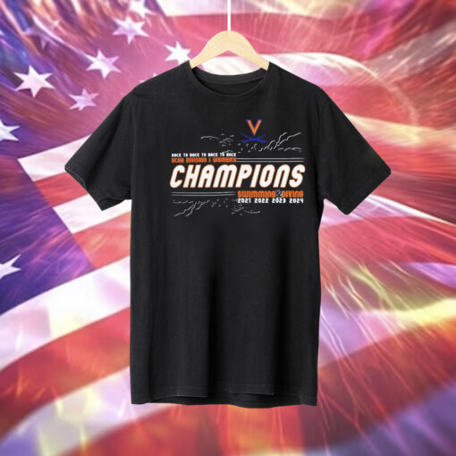 Virginia Cavaliers 2024 Women’s Swimming & Diving National Champions Tee Shirt