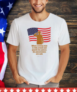 When a strong man is fully armed and guards his palace his possessions are safe shirt