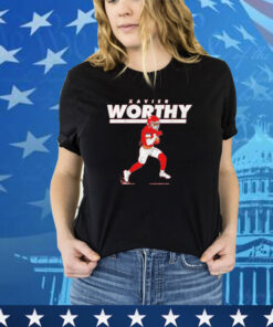 Xavier Worthy we’re not worthy shirt