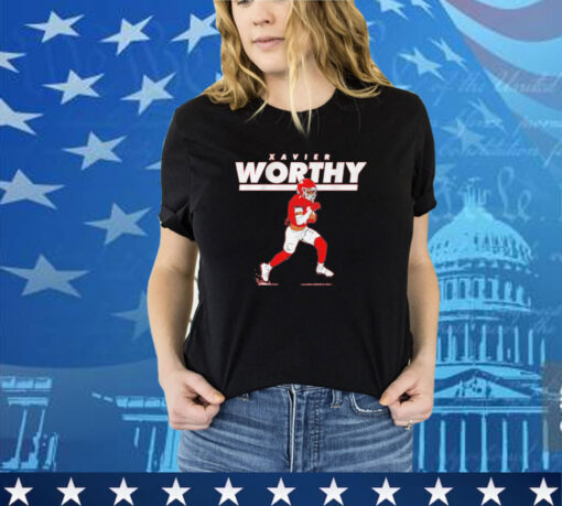 Xavier Worthy we’re not worthy shirt