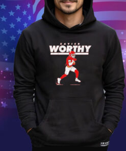 Xavier Worthy we’re not worthy shirt