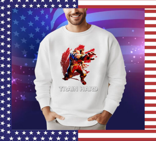 Zangief Street Fighter train hard shirt