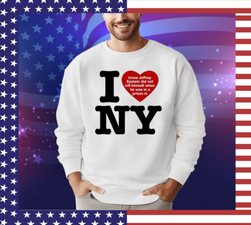 I Love Ny I Know Jeffrey Epstein Did Not Kill Himself When He Was In A Prison In Ny t-shirt