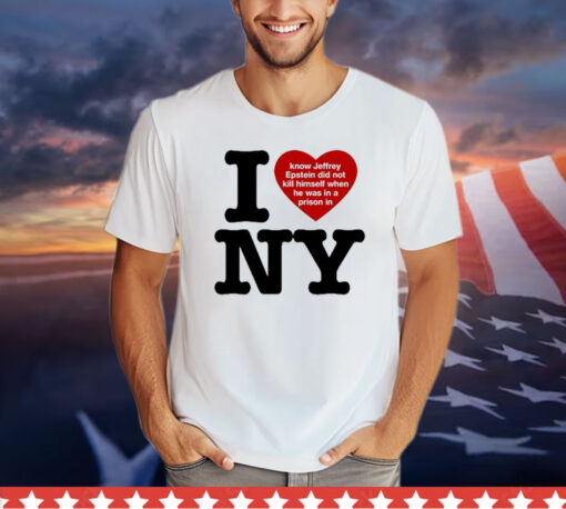 I Love Ny I Know Jeffrey Epstein Did Not Kill Himself When He Was In A Prison In Ny t-shirt