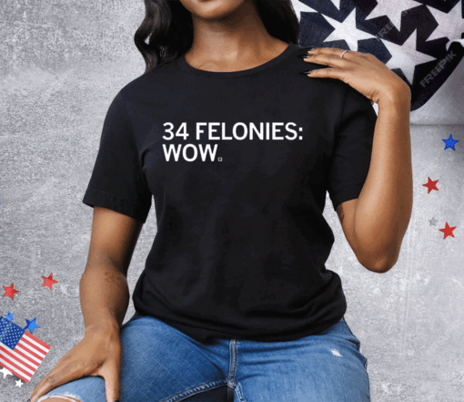 34 Felony Counts Wow Tee Shirt