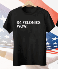 34 Felony Counts Wow Tee Shirt