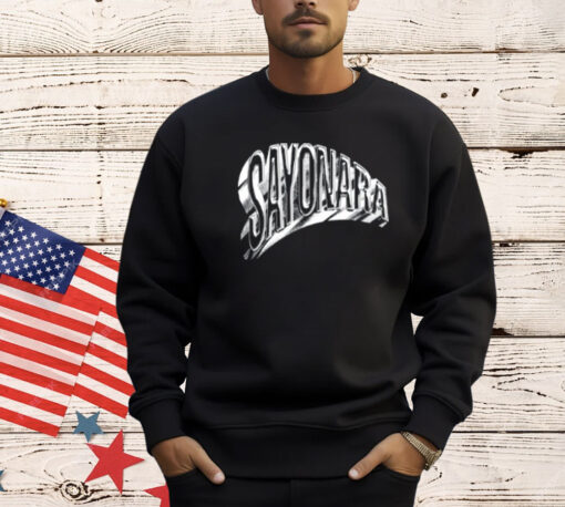 Alvaro Diaz Sayonara Metallic Logo Shirt, Hoodie, Sweater, Long Sleeve And Tank Top-Unisex T-Shirt