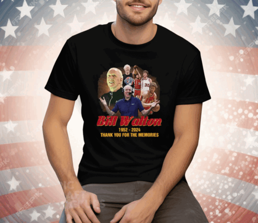 Bill Walton 1952 2024 Thank You For The Memories Tee Shirt - Image 3