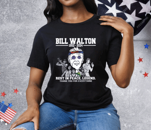 Bill Walton Rest In Peace Legend Thank You For Everything Ladies Boyfriend Tee Shirt - Image 3