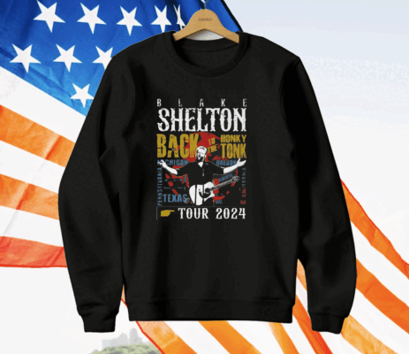 Blake Shelton Back To The Honky Tonk Tour 2024 T-Shirt