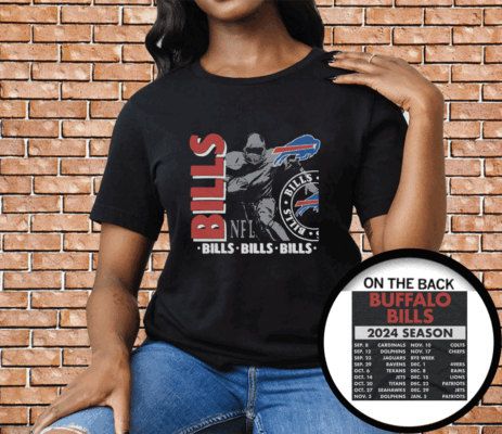 Buffalo Bills Schedule 2024 Tee Shirt