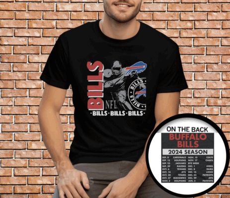 Buffalo Bills Schedule 2024 Tee Shirt