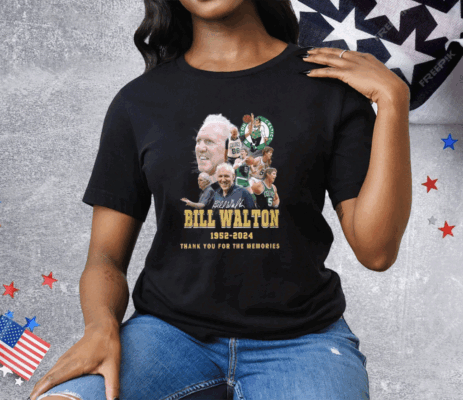 Celtics Bill Walton 1952-2024 Thank You For The Memories Tee Shirt