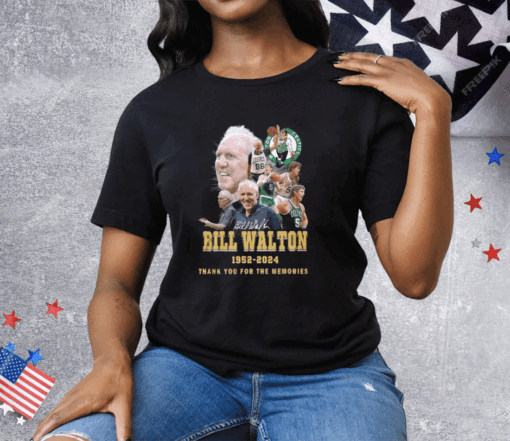 Celtics Bill Walton 1952-2024 Thank You For The Memories Tee Shirt - Image 2