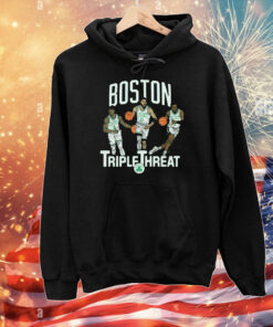 Celtics Triple Threat Holiday Tatum Brown T-Shirt