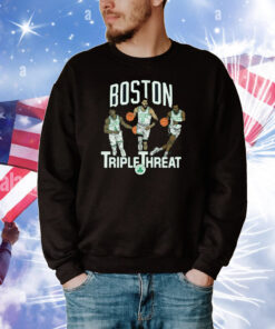 Celtics Triple Threat Holiday Tatum Brown T-Shirt