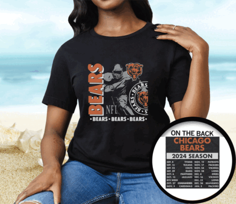 Chicago Bears Schedule 2024 Tee Shirt