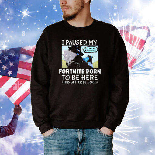 I Paused My Fortnite To Be Here This Better Be Good T-shirt