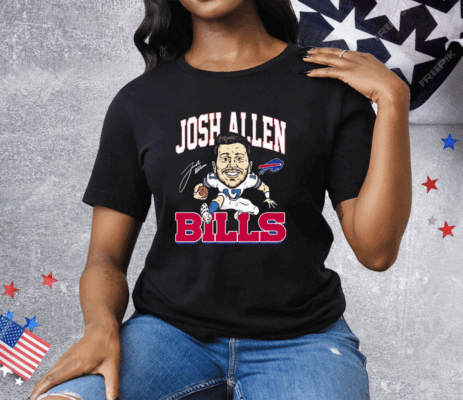 Josh Allen 17 Buffalo Bills Signature Tee Shirt