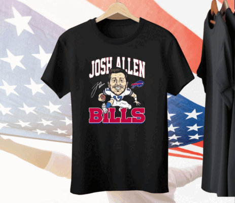 Josh Allen 17 Buffalo Bills Signature Tee Shirt