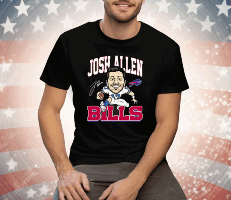 Josh Allen 17 Buffalo Bills Signature Tee Shirt