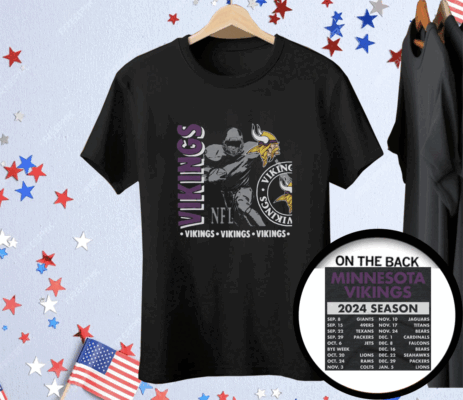 Minnesota Vikings Schedule 2024 T-Shirt