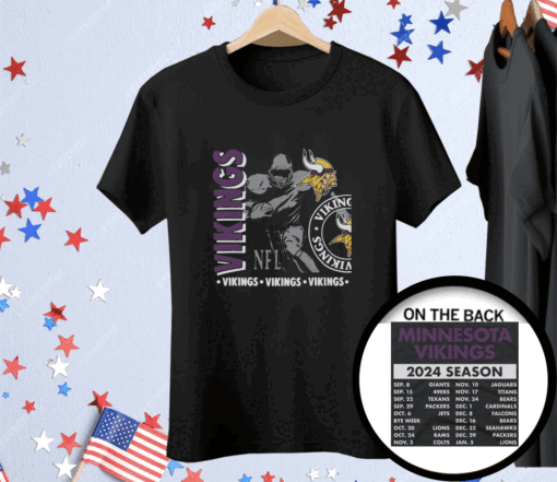 Minnesota Vikings Schedule 2024 Tee Shirt