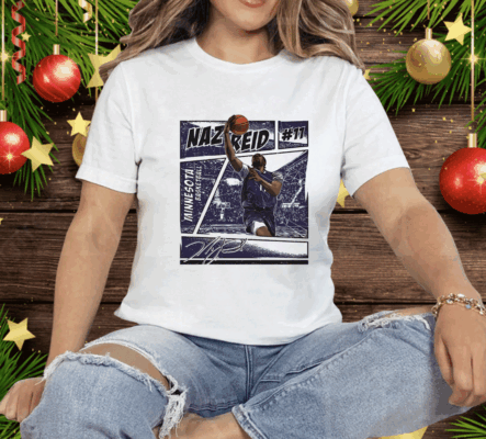 Naz Reid Minnesota Timberwolves Comic Book Style Ladies Boyfriend Tee Shirt