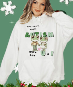 Official You cant spell autism without u and i frog T-Shirt