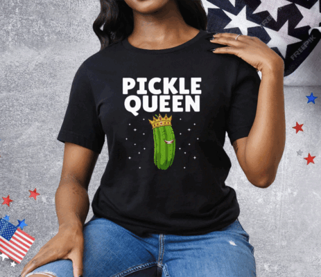 Pickle Queen Funny Cucumber Pickle Girl Tee Shirt