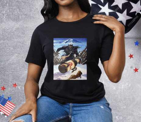 Rainier Beer Bigfoot Monster Werewolf Tee Shirt