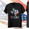 Texas Maps Sports Teams Tee Shirt