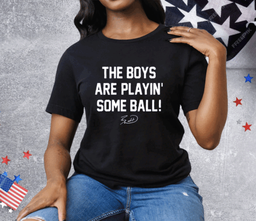 The Boys Are Playin’ Some Ball Bobby Witt Jr Signature Ladies Boyfriend Tee Shirt