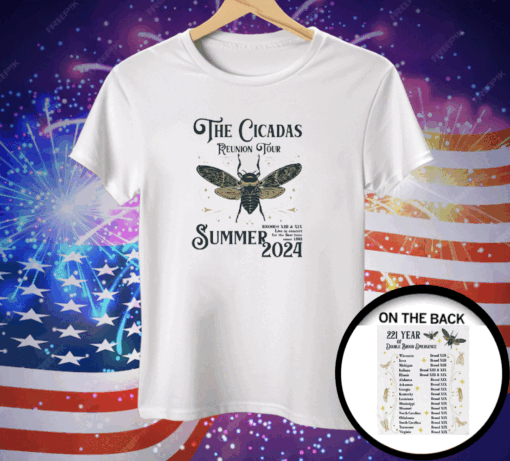 The Cicadas Reunion Tour Graphic Tee Summer 2024 Tee Shirt