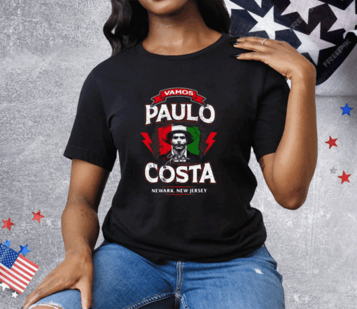 Vamos Paulo Costa Newark New Jersey Tee Shirt - Image 2