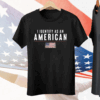 Women’s I Identify As An American Print V Neck Tee Shirt