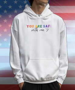 Women’s LGBTQ You Are Safe With Me Print V-Neck T-Shirt