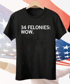 34 Felonies Wow Tee Shirt