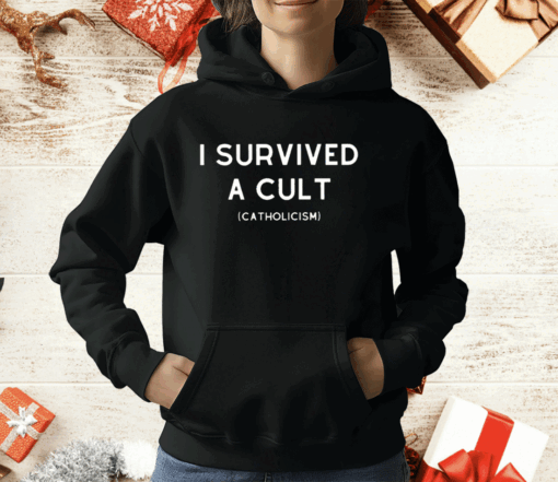 I Survived A Cult Catholicism T-Shirt - Image 2