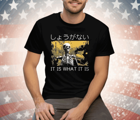 It Is What It Is Skeleton Washed Tee Shirt