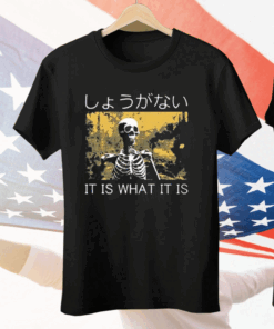 It Is What It Is Skeleton Washed Tee Shirt