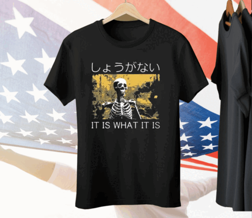 It Is What It Is Skeleton Washed Tee Shirt