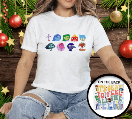 It’s Okay To Feel All The Feels Mental Health Awareness Tee Shirt