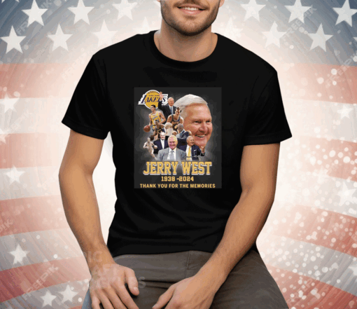 Jerry West 1938 2024 Thank You For The Memories Tee Shirt - Image 3