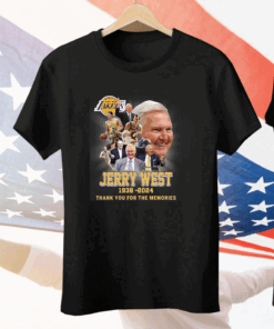 Jerry West 1938 2024 Thank You For The Memories Tee Shirt