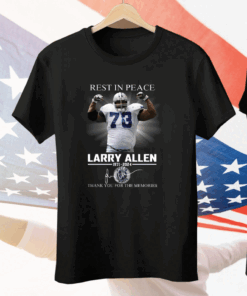 Larry Allen Rest In Peace Thank You For The Memories Ladies Boyfriend Tee Shirt