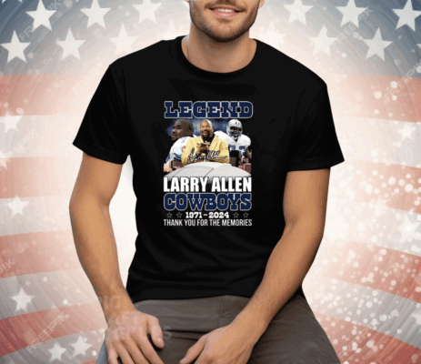 Legend Larry Allen 1971-2024 Thank You For The Memories Ladies Boyfriend Tee Shirt