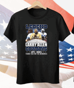 Legend Larry Allen 1971-2024 Thank You For The Memories Ladies Boyfriend Tee Shirt