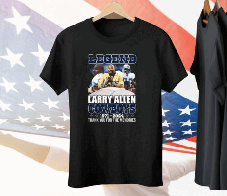 Legend Larry Allen 1971-2024 Thank You For The Memories Ladies Boyfriend Tee Shirt